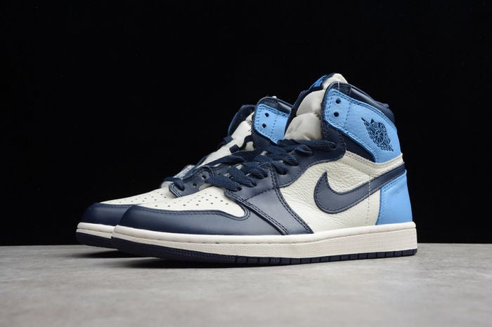 Jordan 1 Retro High UNC LEATHER OBSIDIAN/UNIVERSITY BLUE