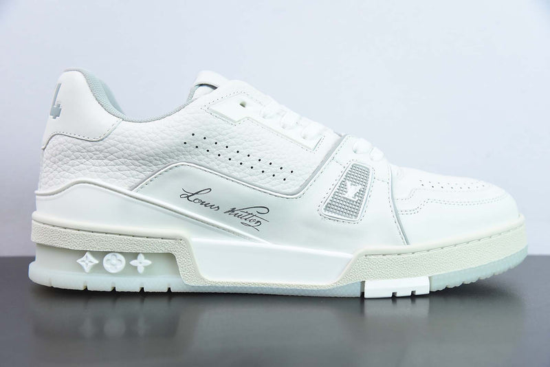 Louis Vuitton Trainer White Litchi Pattern