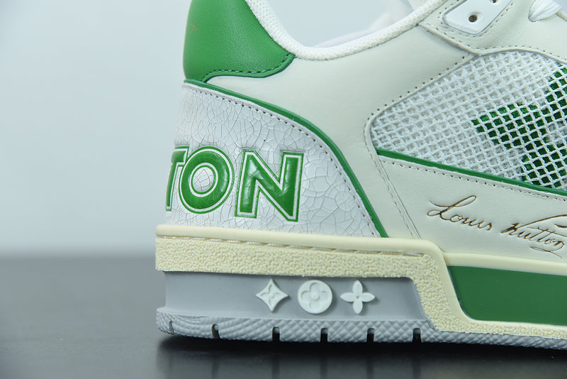 Louis Vuitton Trainer White Green