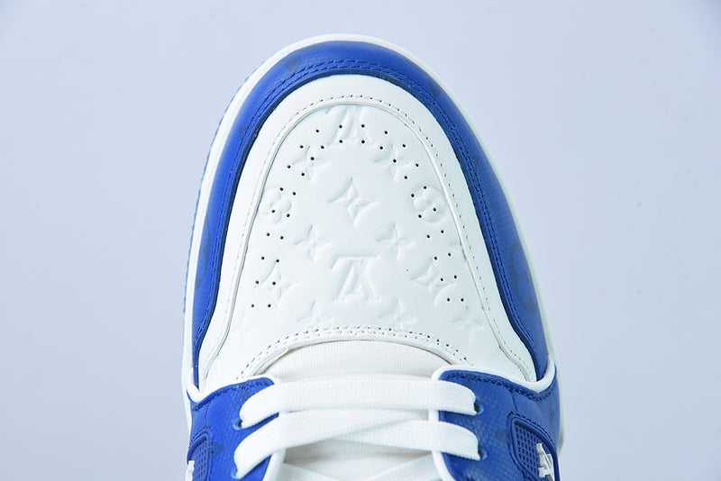 Louis Vuitton Trainer White Blue