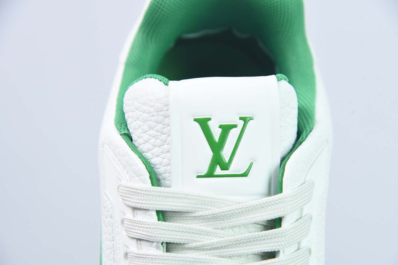 Louis Vuitton Trainer All Blue White Green Lychee Pattern