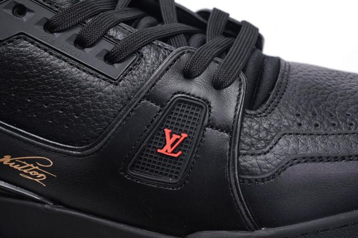 Louis Vuitton Trainer Black Litchi Pattern