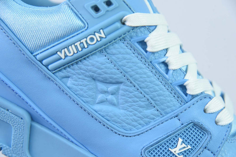 Louis Vuitton Trainer All Blue Embossing