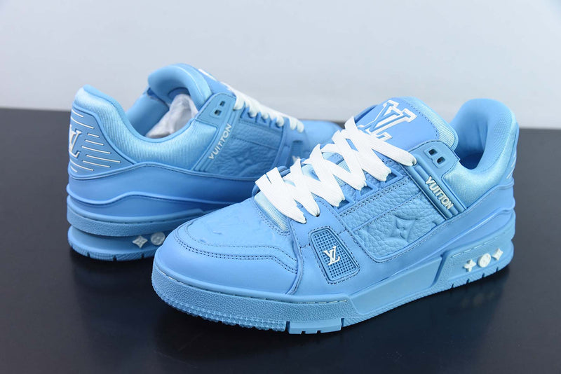 Louis Vuitton Trainer All Blue Embossing