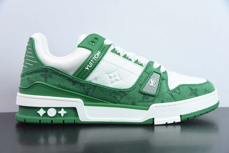 Louis Vuitton Trainer Green Cloth Surface