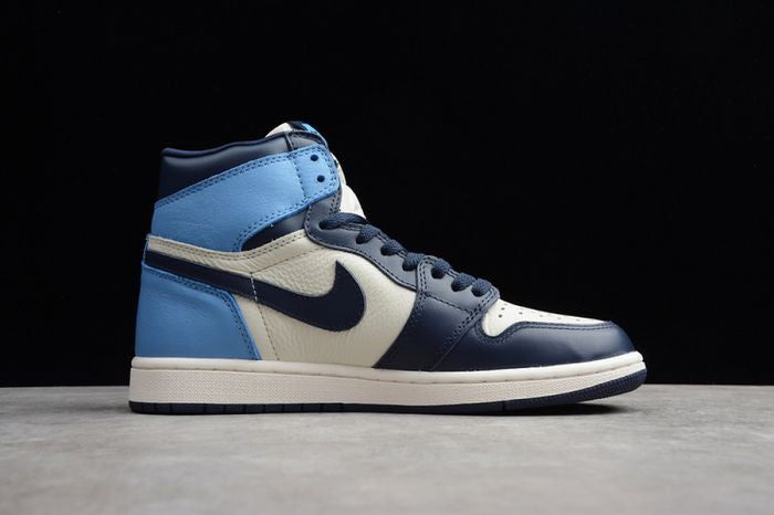 Jordan 1 Retro High UNC LEATHER OBSIDIAN/UNIVERSITY BLUE