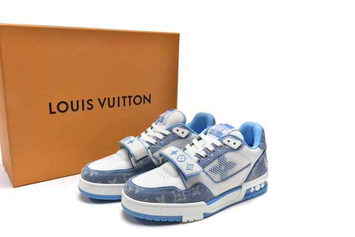 Louis Vuitton Trainer Blue Cloth Surface