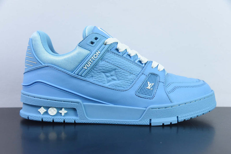 Louis Vuitton Trainer All Blue Embossing