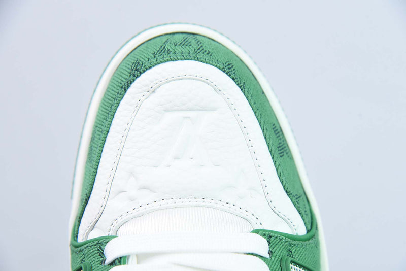 Louis Vuitton Trainer Green Cloth Surface