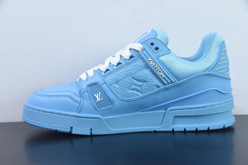 Louis Vuitton Trainer All Blue Embossing