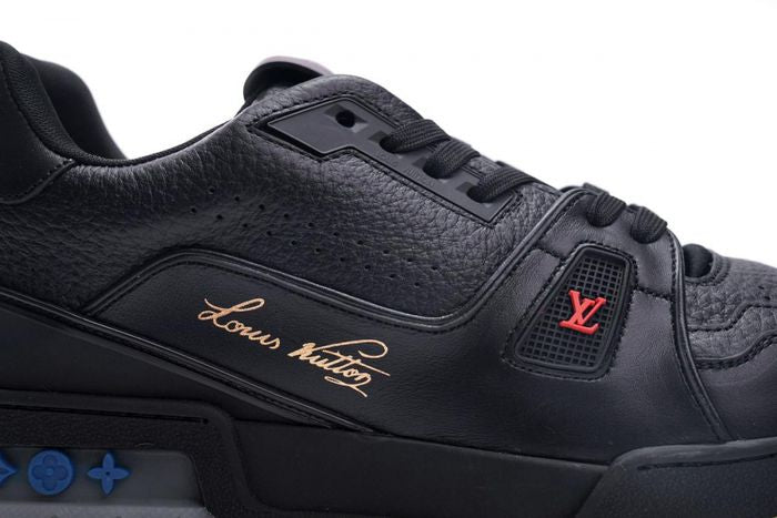 Louis Vuitton Trainer Black Litchi Pattern