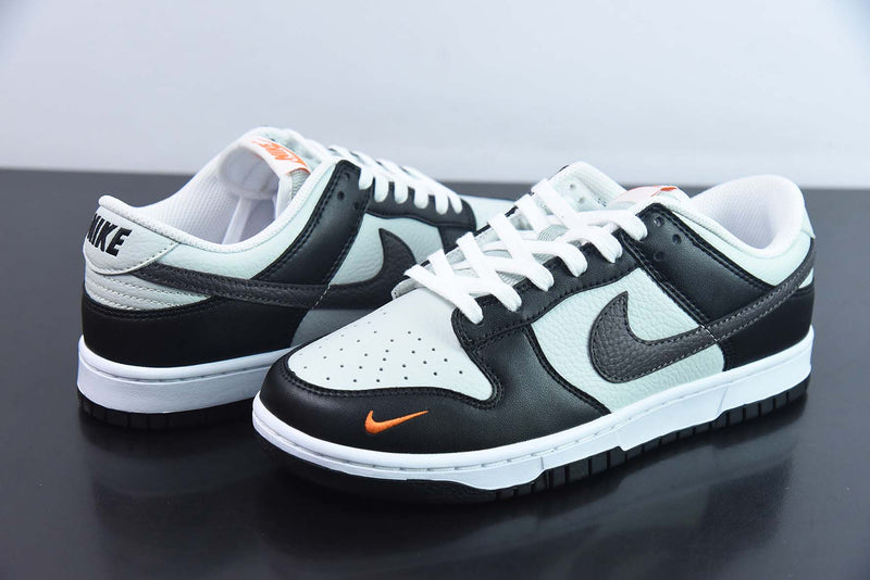 Nike Dunk Low Black Total Orange Mini Swoosh