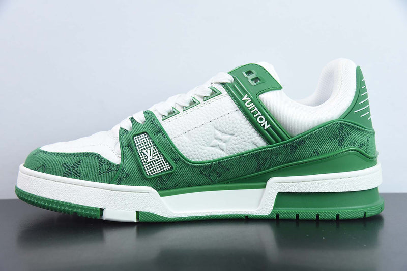 Louis Vuitton Trainer Green Cloth Surface