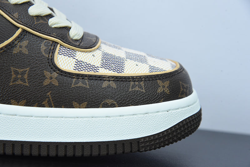 Louis Vuitton x Nike Air Force 1 Coffee