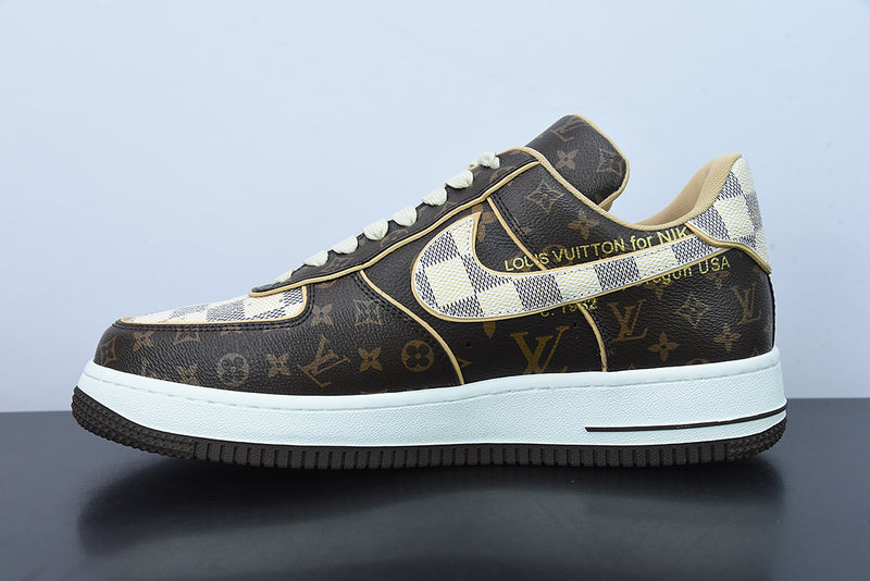 Louis Vuitton x Nike Air Force 1 Coffee