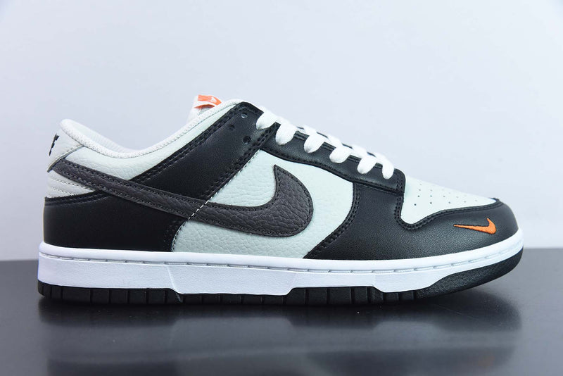 Nike Dunk Low Black Total Orange Mini Swoosh