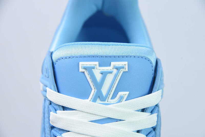 Louis Vuitton Trainer All Blue Embossing